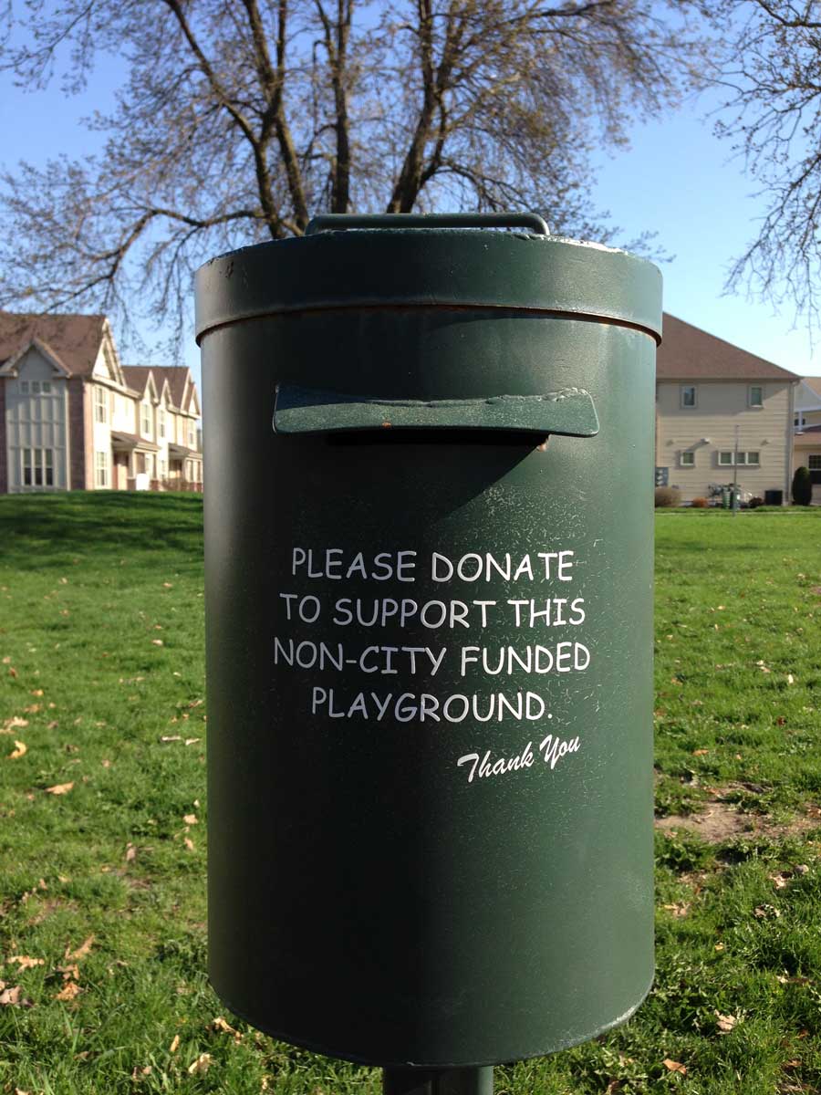 Please donate to support this non-city funded playground.